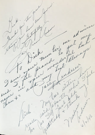 [Autograph Album] Sinatra, Frank. (1915–1998) & Ellington, Duke. (1899–1974) & Calloway, Cab. (1907–1994) & Krupa, Gene. (1909–1973) & Adler, Larry. (1914–2001) & Dorsey, Jimmy. (1904–1957) & Dorsey, Tommy. (1905–1956) & Sullivan, Ed. (1901–1974) & Crosby