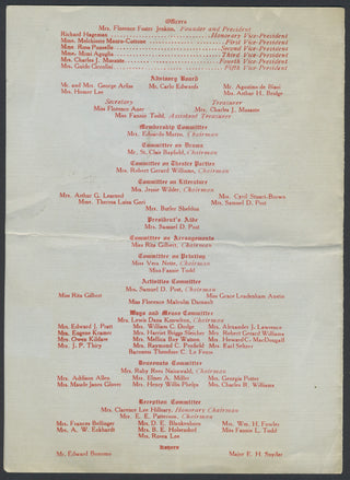 [Jenkins, Florence Foster. (1868-1944)] Original Verdi Club Program