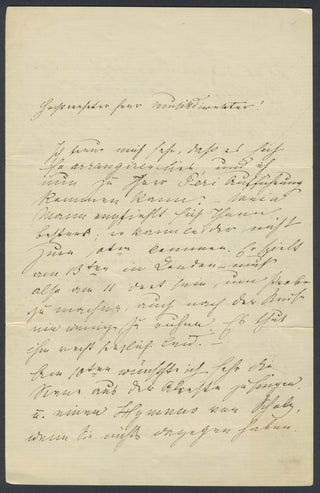 [Joachim, Joseph. (1831–1907)] Joachim, Amalie. (1839–1899) Autograph Letter