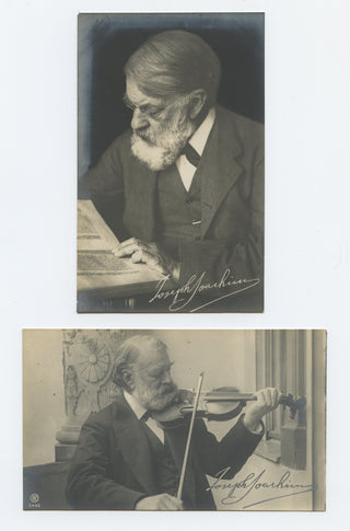 Joachim, Joseph.  (1831-1907) Two Postcard Photographs