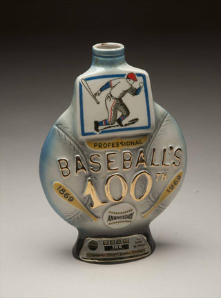 DiMaggio, Joe. (1914 - 1999) Jim Beam 100th Anniversary of Baseball Decorative 1969 Decanter - FROM THE COLLECTION OF JOE DIMAGGIO