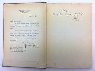 Johnson, James Weldon. (1871–1938) [Becker, John. J. (1886–1961)] God's Trombones - with Typed Letter Signed