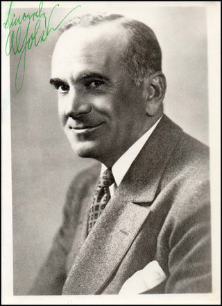 Jolson, Al. (1886-1950) Signed Photograph