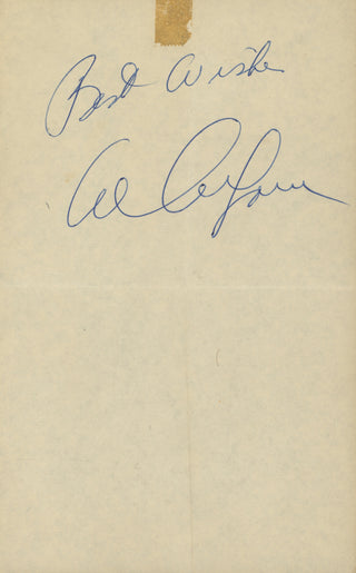 Jolson, Al. (1886–1950) Autograph Signature