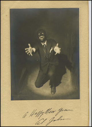 Jolson, Al. (1886-1950) [Vandamm, Florence. (1883-1966)] Original Vandamm Photograph in the stage play "Big Boy" - INSCRIBED "A Happy New Year "