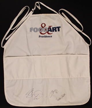 [Food & Wine] Child, Julia. (1912-2004) & Jacques Pepin, Graham Kerr and Ming Tsai Legendary Chefs Signed Kitchen Apron