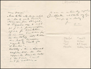 Kalisch, Alfred. (1863 - 1933) Two Autograph Letters