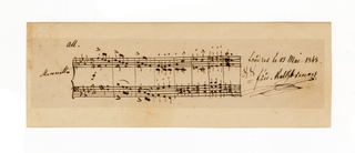 Kalkbrenner, Friedrich. (1785–1849) "Menuetto" - Autograph Musical Quotation Signed