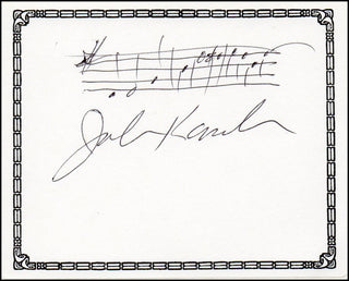 Kander, John. (b. 1927) Autograph Musical Quotation from Cabaret