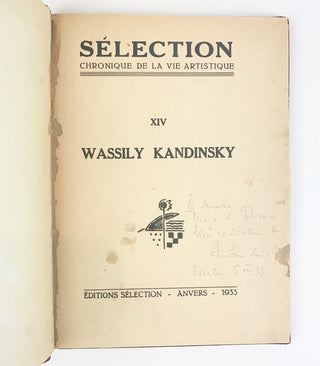 Kandinsky, Wassily. (1866–1944) [Rivera, Diego. (1886–1957)] Cahier XIV - Signed and Inscribed to Diego Rivera