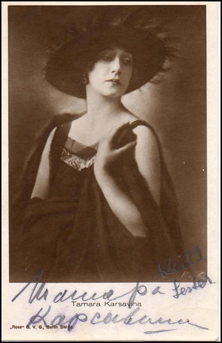 [Ballets Russes] Karsavina, Tamara. (1885–1978) Signed Photograph