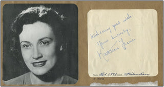 Ferrier, Kathleen. (1912–1953) RARE Autograph Signature