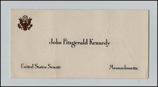 [History & Science] Kennedy, John F. (1917–1963) Original Senate Business Card