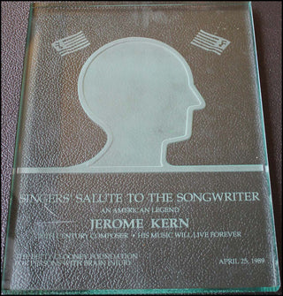 [Kern, Jerome. (1885–1945)] "Singer's Salute to the Songwriter" Award