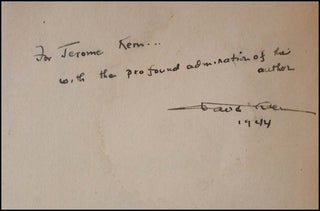 [Kern, Jerome. (1885–1945)] Ewen, David. (1907–1985) "Men of Popular Music" - Inscribed to Jerome Kern