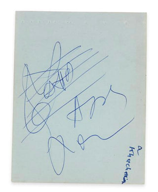 Khachaturian, Aram. (1903–1978) Autograph Musical Quotation