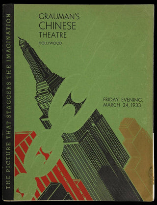 [KING KONG] [Wray, Fay. (1907–2004)] [Armstrong, Robert. (1890–1973)] Original 1933 "King Kong " Hollywood Premiere Program