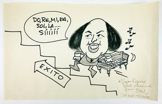 Kipnis, Igor. (1930–2002) Morea Caricature – Signed and Dedicated to Igor Kipnis