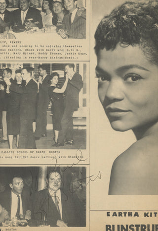 Kitt, Eartha. (1927-2008) Signed Newspaper Clipping