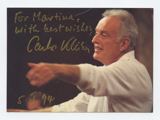 Kleiber, Carlos. (1930–2004) Signed Action Photograph