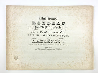 Klengel, August Alexander. (1783–1852) Collection of 9 First and Early Editions of Music for Piano