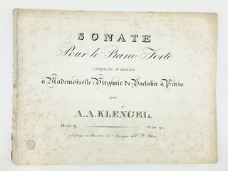 Klengel, August Alexander. (1783–1852) Collection of 9 First and Early Editions of Music for Piano