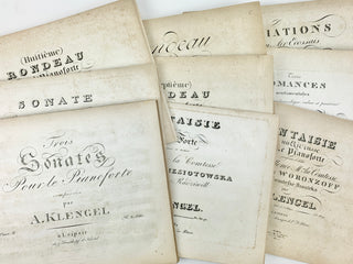 Klengel, August Alexander. (1783–1852) Collection of 9 First and Early Editions of Music for Piano