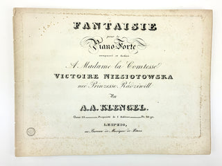 Klengel, August Alexander. (1783–1852) Collection of 9 First and Early Editions of Music for Piano