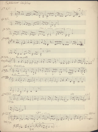 Kodály, Zoltán. (1882-1967) Nine Folk Melodies - Autograph Music Manuscript