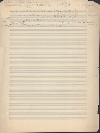 Kodály, Zoltán. (1882-1967) German Folk Melodies - Autograph Music Manuscript