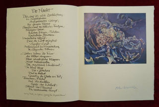 Kokoschka, Oskar. (1886–1980) [Trakl, Georg. (1887-1914)] "The Bride of the Wind" - Signed Print with Poem by Georg Trakl