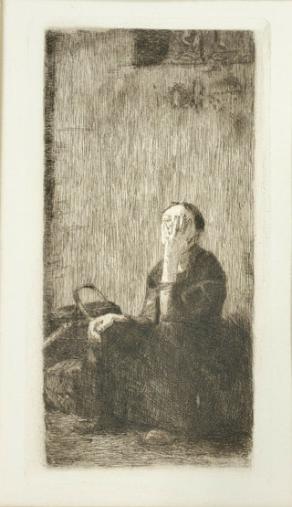 Kollwitz, Kathe. (1867-1945) An der Kirchenmauer (By the Church Wall), 1893 (printed posthumously)