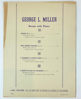 Kopp, Leo. (1889–1952[?]) "Songs by Leo Kopp" - Signed Sheet Music