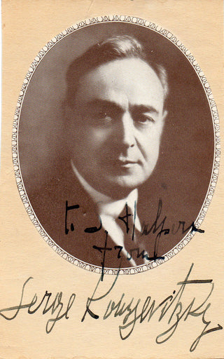 Koussevitzky, Serge. (1874-1951) Signed Photograph