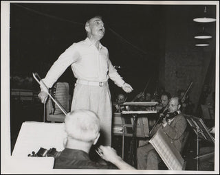 Koussevitzky, Serge . (1874-1951) Dramatic Original Photograph conducting BSO