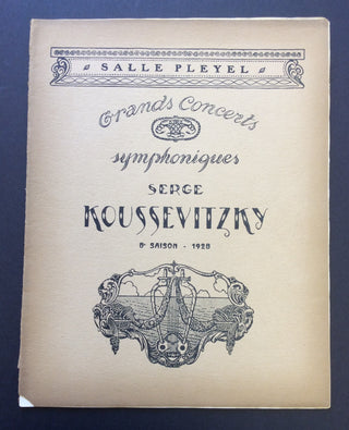 [Koussevitzky, Serge. (1874-1951) & Prokofiev, Sergei. (1891-1953) & Rimsky-Korsakow, Nikolai. (1844-1908) & Mussorgsky, Modest. (1839-1881) & Duke, Vernon. (1903-1969) & Koechlin, Charles. (1867-1950)] Grands Concerts Symphoniques - Rare Original Program