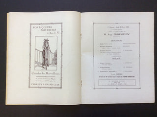 [Koussevitzky, Serge. (1874-1951) & Prokofiev, Sergei. (1891-1953) & Rimsky-Korsakow, Nikolai. (1844-1908) & Mussorgsky, Modest. (1839-1881) & Duke, Vernon. (1903-1969) & Koechlin, Charles. (1867-1950)] Grands Concerts Symphoniques - Rare Original Program