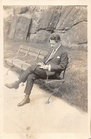 Kreisler, Fritz. (1875–1962) Two Original Photographs in Central Park