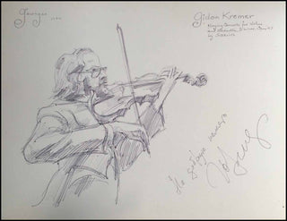 [Violinist] Kremer, Gidon. (b. 1947) Signed Portrait