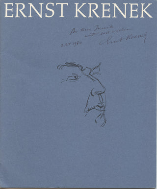 Krenek, Ernst. (1900–1991) Signed Promotional Brochure