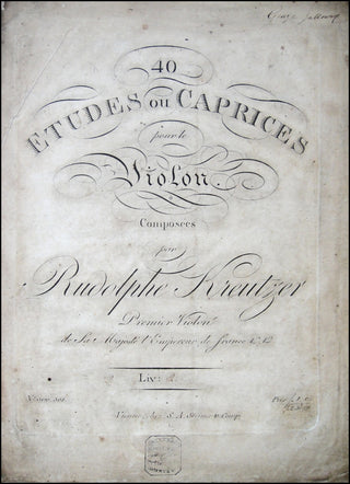 Kreutzer, Rodolphe. (1766-1831)  40 Études pour le Violon. Liv: 2.