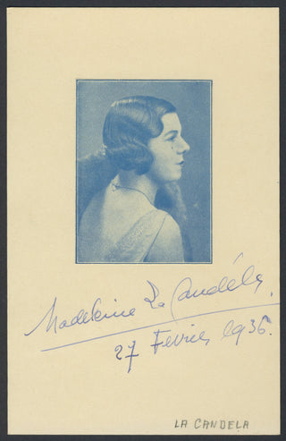 La Candela, Madeleine. (1901–?) Signed Photograph