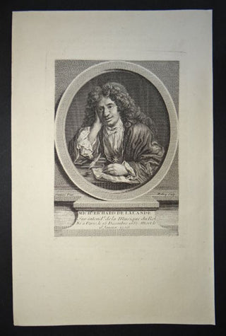 Lalande, Michel-Richard de. (1657 - 1726) Engraved Portrait