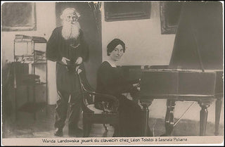 Landowska, Wanda. (1879–1959) [Tolstoy, Leo. (1828–1910)] Signed Photograph with Tolstoy