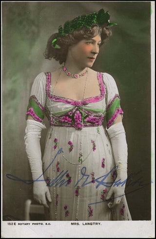 [Film & Theatre] Langtry, Lillie. (1853–1929) Signed Postcard Photograph