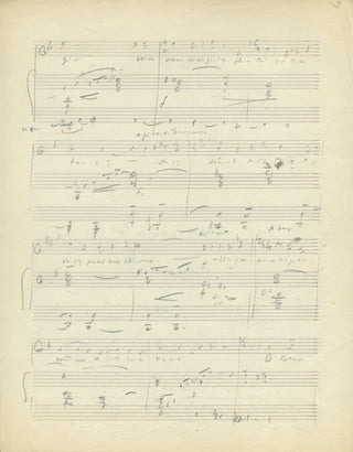 Laparra, Raoul. (1876–1943) [Baudelaire, Charles. (1821–1867)] Causerie - Autograph Musical Manuscript