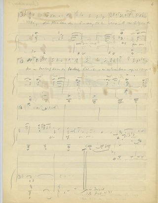 Laparra, Raoul. (1876–1943) [Baudelaire, Charles. (1821–1867)] Causerie - Autograph Musical Manuscript