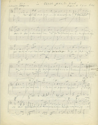 Laparra, Raoul. (1876–1943) [Baudelaire, Charles. (1821–1867)] Causerie - Autograph Musical Manuscript