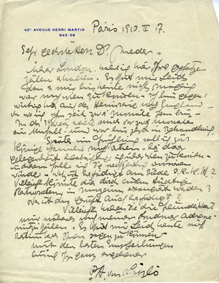 László, Philip de. (1869-1937) Autograph Letter