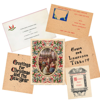 Opera [Gigli, Curci, Farrar, Telva, Farrar, Johnson, Tibbett] Collection of Christmas Cards to Lawrence Tibbett